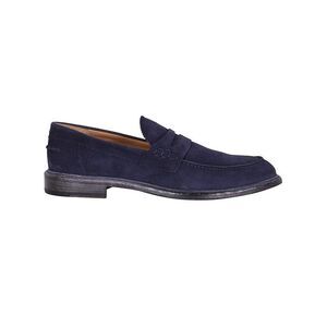 CORVARI Men's Suede Penny Loafers Men BLUE Moccasins